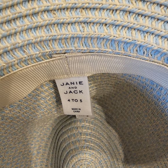 Janie and Jack kids straw sun hat - Picture 3 of 3